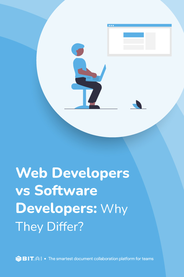 The difference between web developers and software developers - pinterest banner