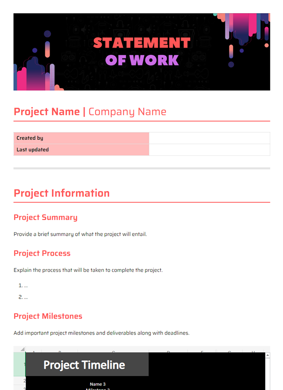 statement of work template