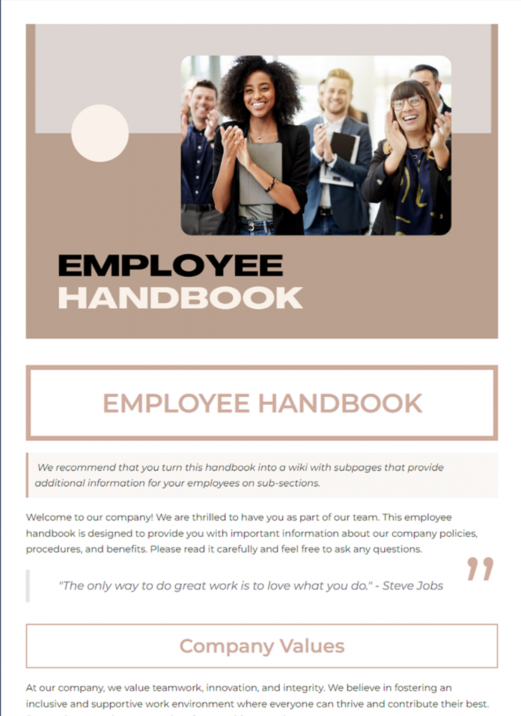 Employee Handbook