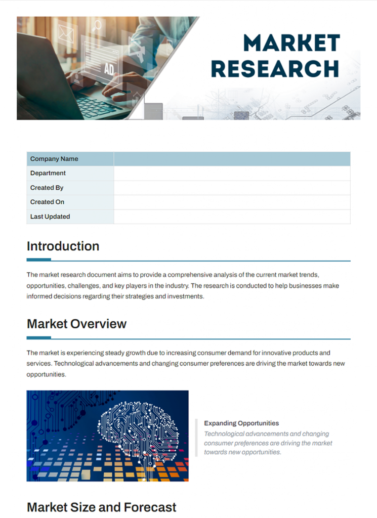 market research template