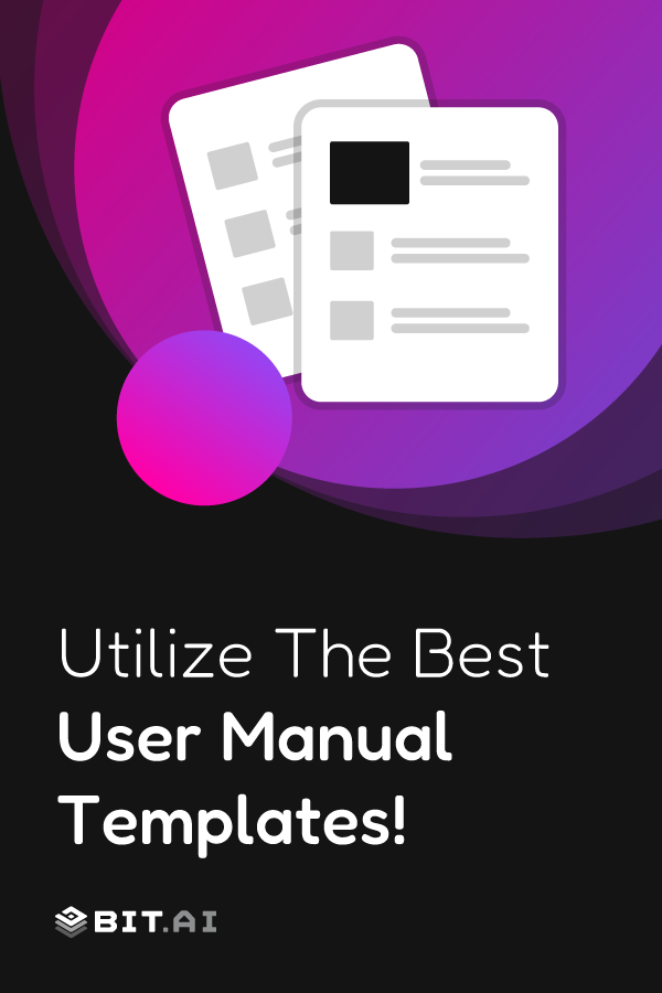 Utilize the best User manual templates