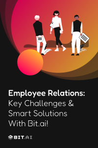 Visual representation of employee relations challenges and innovative solutions provided by Bitai for effective management- pinterest