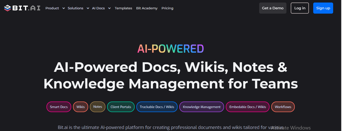 Bit.ai tool for documentation