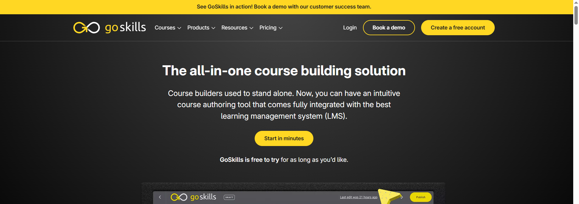 GoSkills Course Builder- A small business software