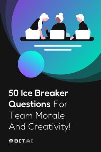 ice breaker questions for team meetings- Pinterest banner