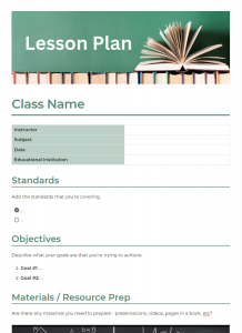 Lesson Plan Template