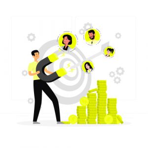 A person attracting leads with inbound sales