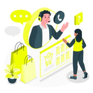 A person consulting with a client and generating sales 