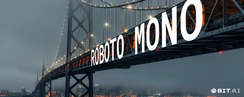 roboto mono font