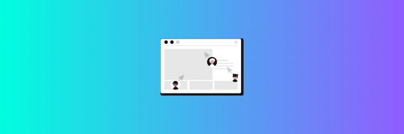 llustration of a shared digital workspace with team's virtual collaboration- bit.ai