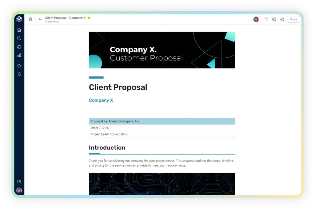 start creating document