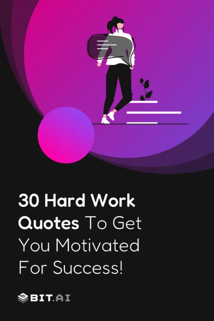 30 hard work quotes for success- pinterest banner