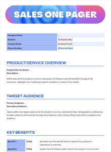 One Pager: Format, Structure & How to Write One
