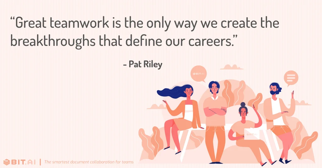 great teamwork is the only way we create the breakthroughs that define our careers