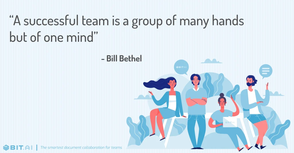 a successful team is a group of many hands but of one mind- success teamwork quote