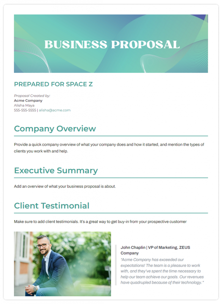 Business Proposal Template- Bit.ai