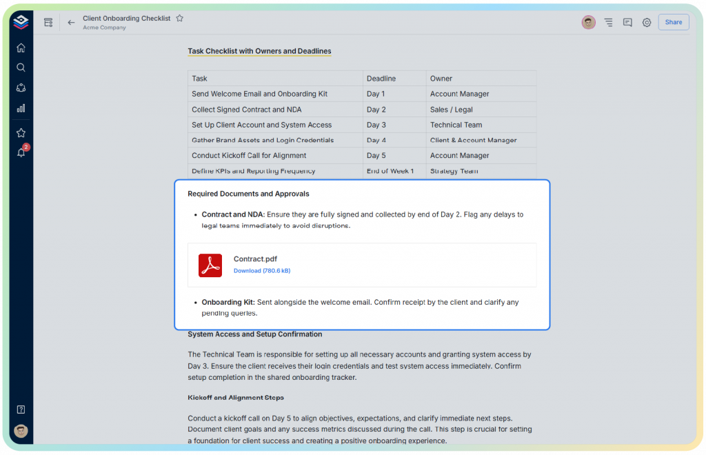 smart widgets and rich media integration in bit document