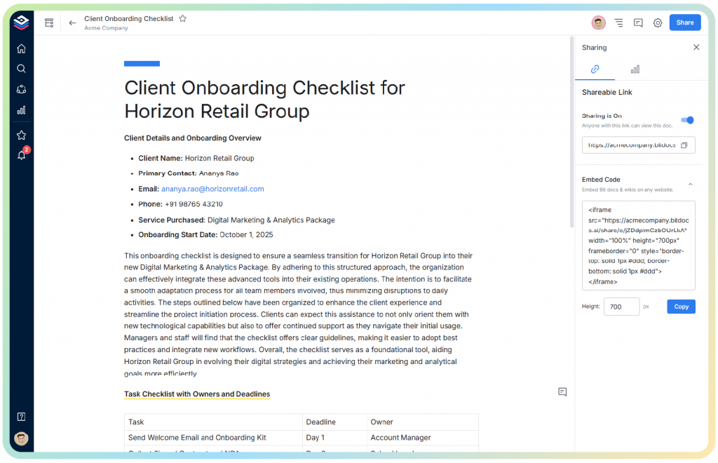 multiple sharing modes in bit document