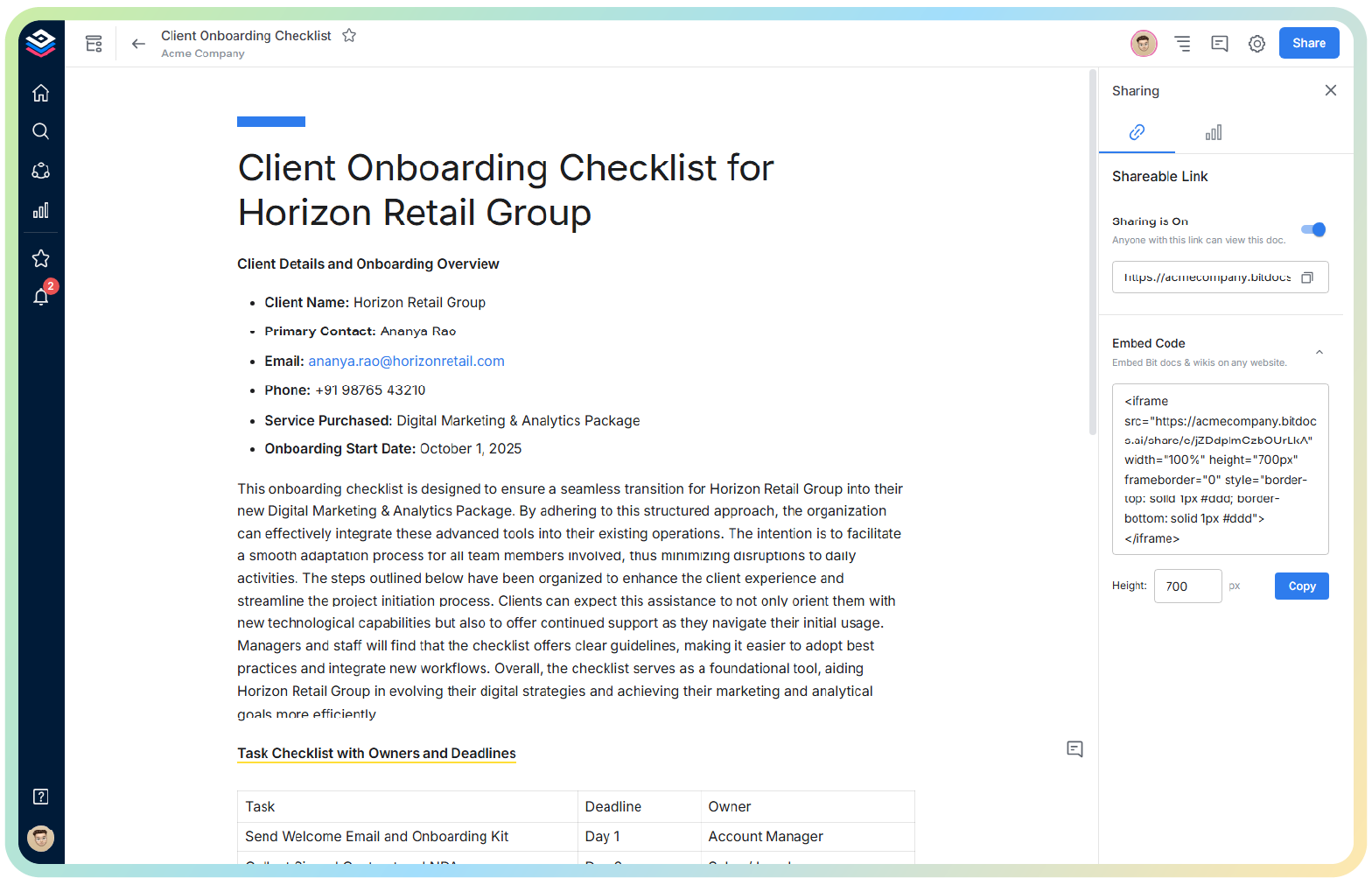 multiple sharing modes in bit document