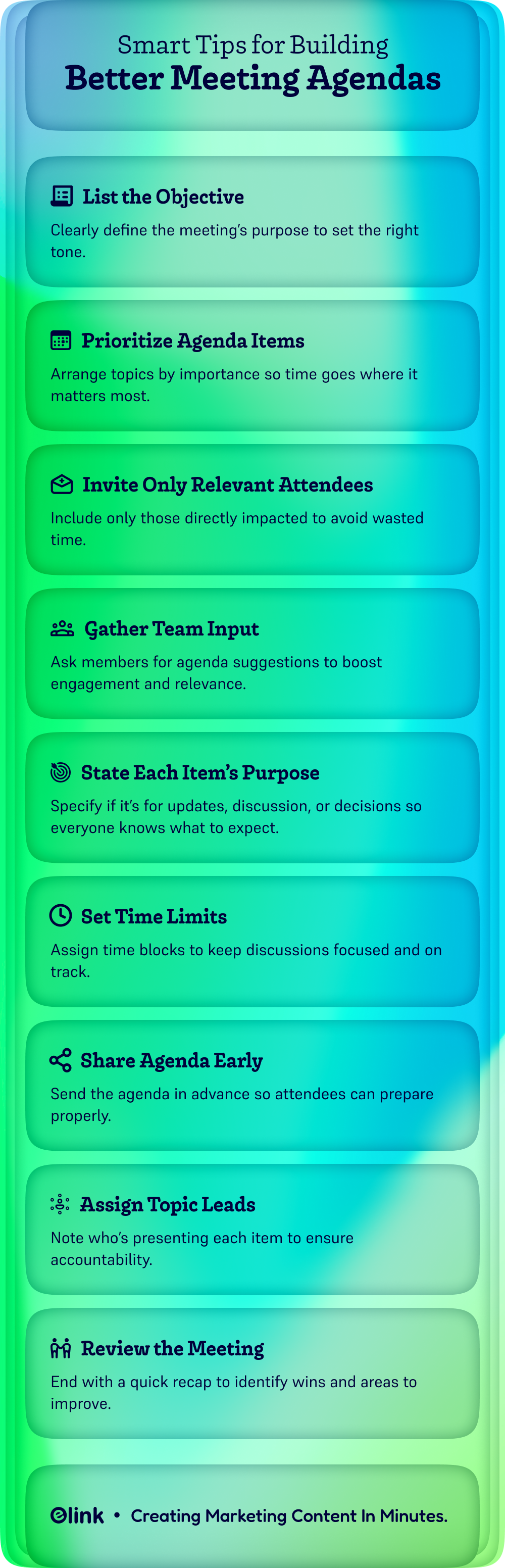 tips for building better meeting agendas