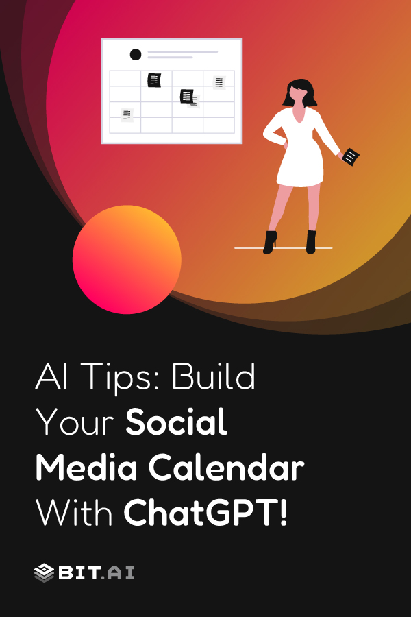 How to create a social media content calendar with AI- Pinterest Banner