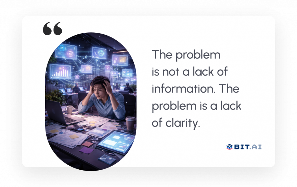 The problem is not a lack of information. The problem is a lack of clarity.