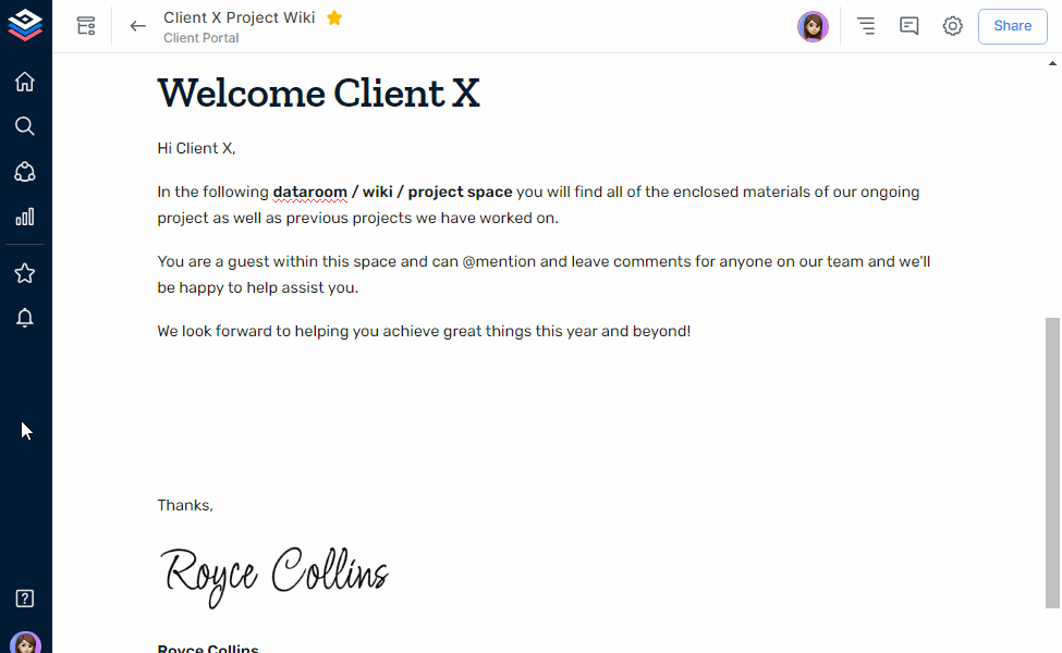 preview of a wiki on bit.ai workspace