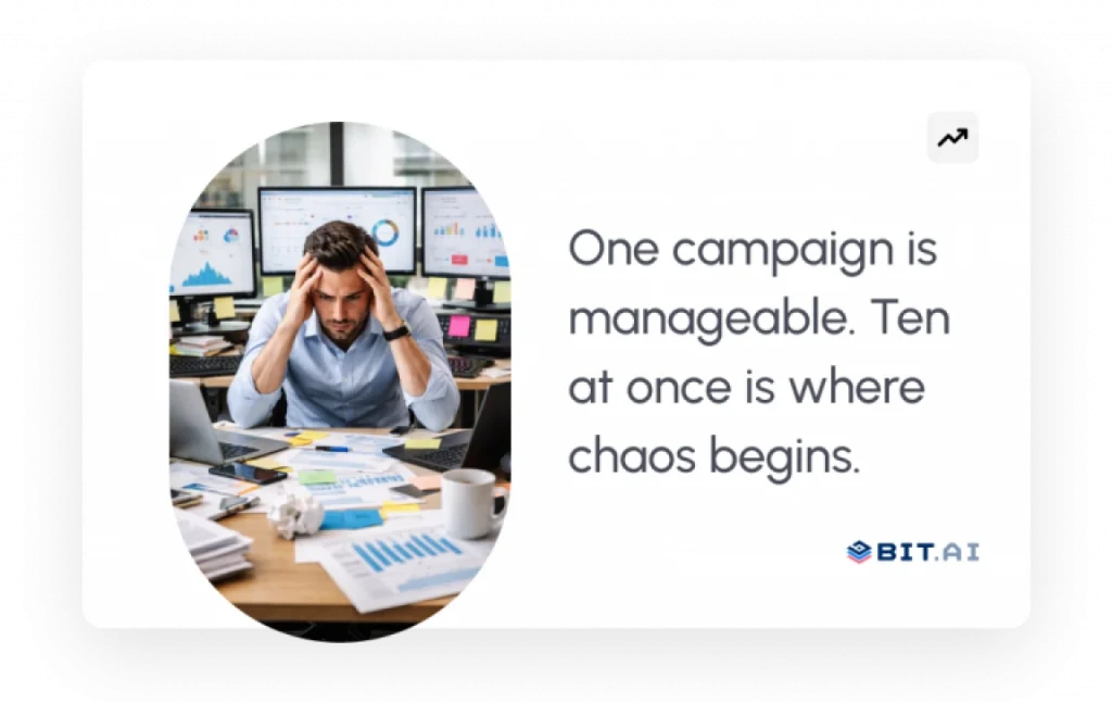 an employee getting stressed due to multiple campaigns