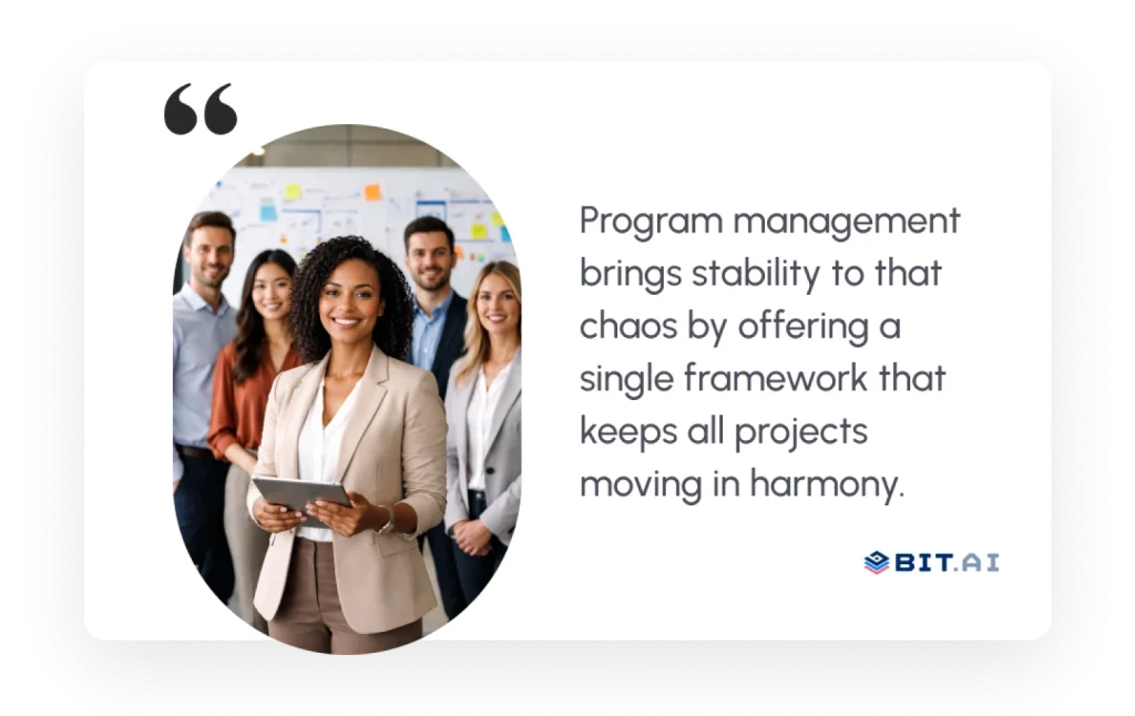 program management teamwork quote