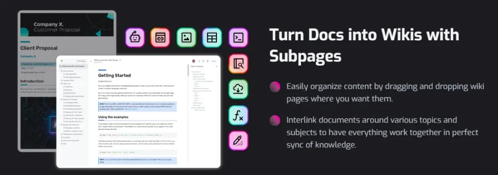 preview of turning docs into wikis