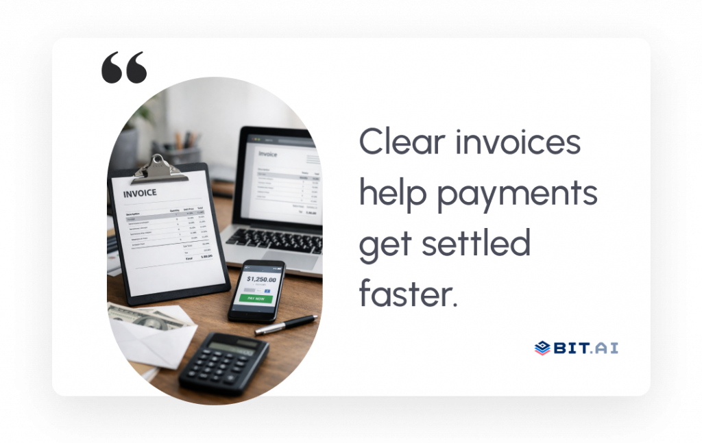 clear invoices help payments get settled faster