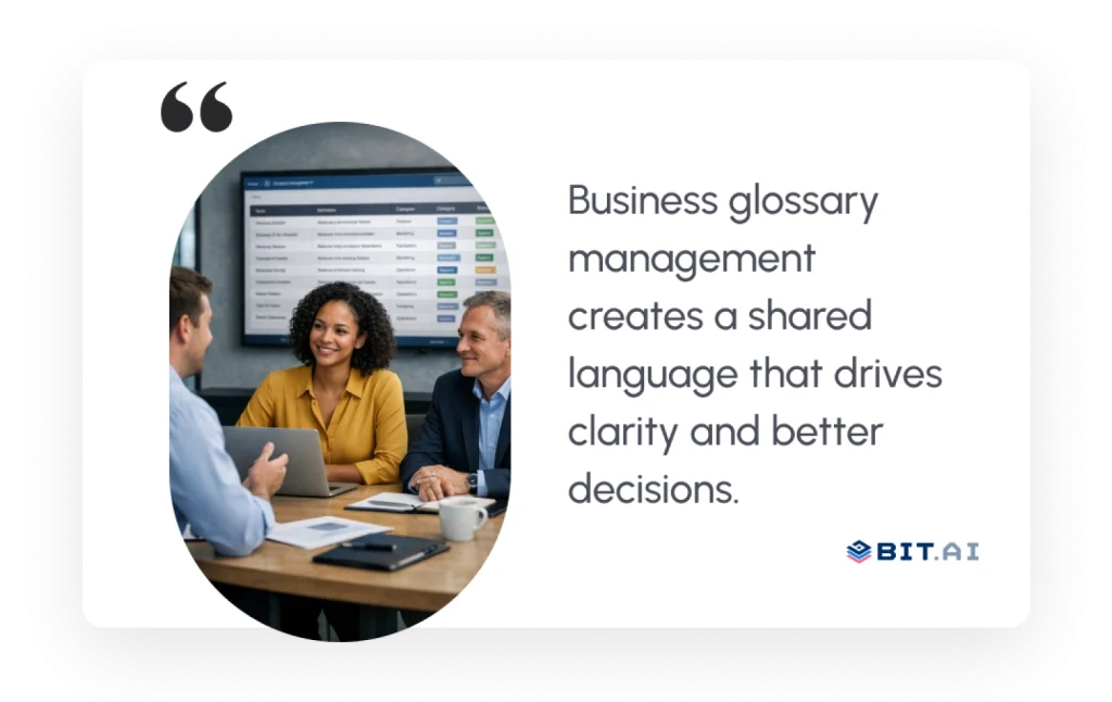 business glossary management creates a shared language that drivers clarity and better decisions
