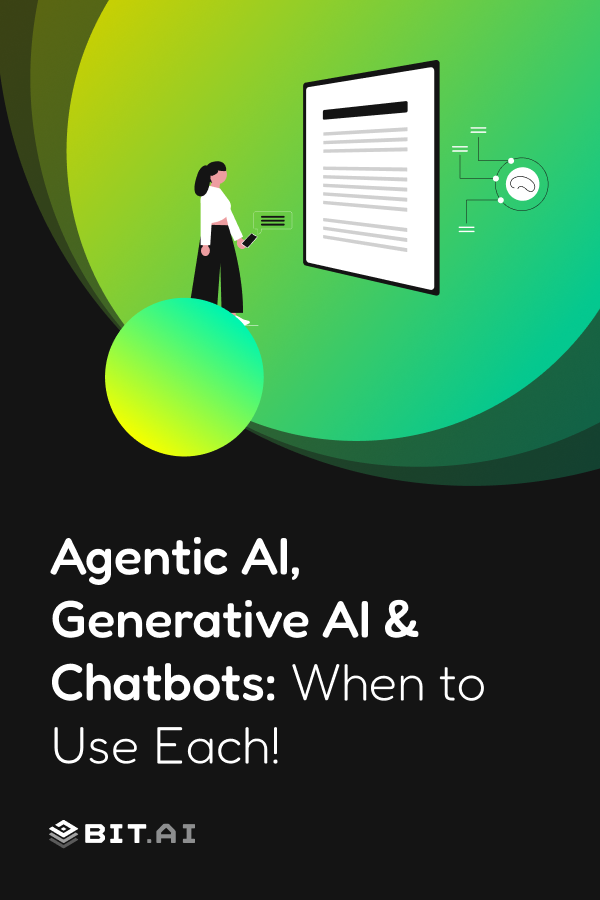 Agentic AI vs Generative AI vs Chatbots- Pinterst Banner