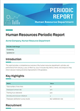 HR Periodic Report Template